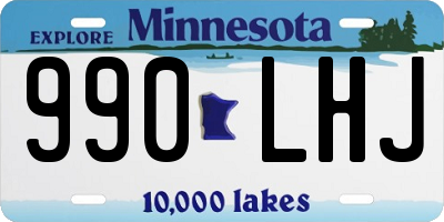 MN license plate 990LHJ