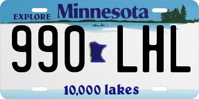 MN license plate 990LHL