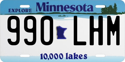 MN license plate 990LHM