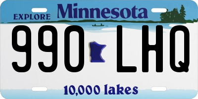 MN license plate 990LHQ