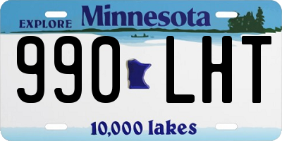 MN license plate 990LHT