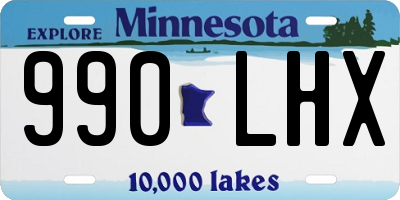 MN license plate 990LHX