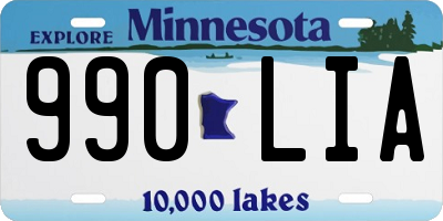 MN license plate 990LIA