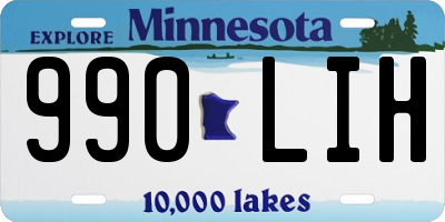 MN license plate 990LIH
