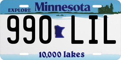MN license plate 990LIL