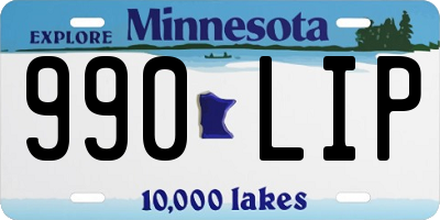MN license plate 990LIP