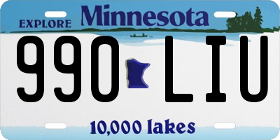 MN license plate 990LIU