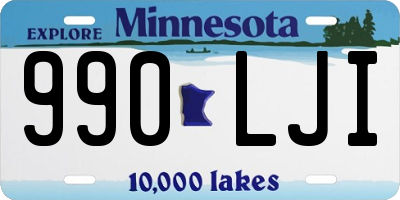 MN license plate 990LJI