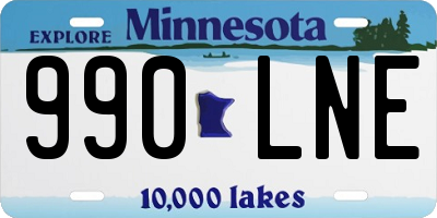 MN license plate 990LNE