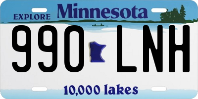 MN license plate 990LNH