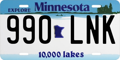 MN license plate 990LNK