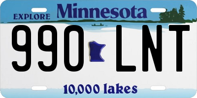 MN license plate 990LNT