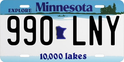 MN license plate 990LNY
