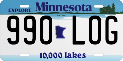 MN license plate 990LOG