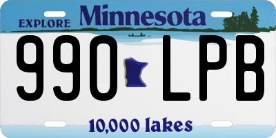 MN license plate 990LPB