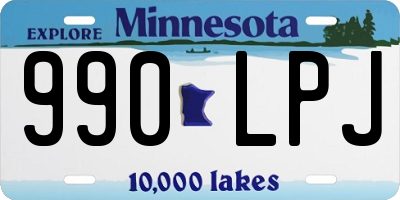 MN license plate 990LPJ