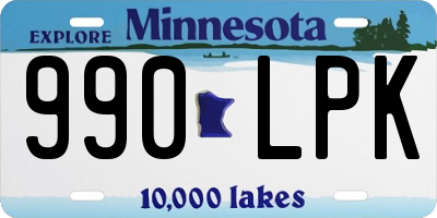 MN license plate 990LPK