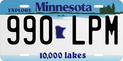 MN license plate 990LPM