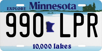 MN license plate 990LPR