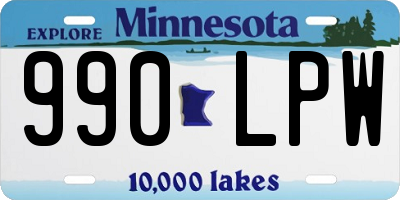 MN license plate 990LPW