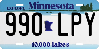 MN license plate 990LPY