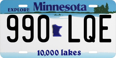 MN license plate 990LQE