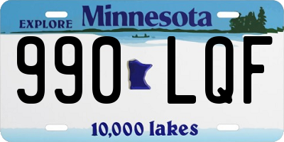 MN license plate 990LQF