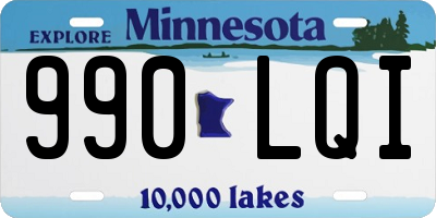 MN license plate 990LQI
