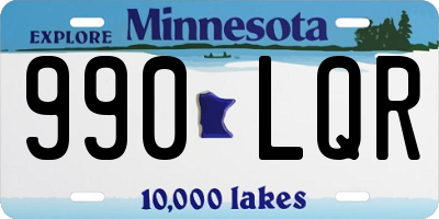 MN license plate 990LQR