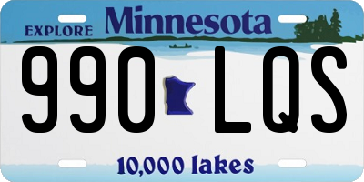 MN license plate 990LQS