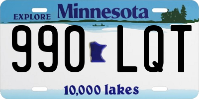 MN license plate 990LQT
