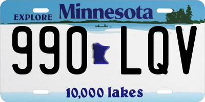 MN license plate 990LQV