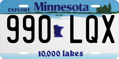 MN license plate 990LQX