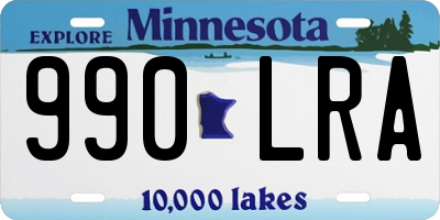 MN license plate 990LRA