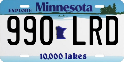 MN license plate 990LRD