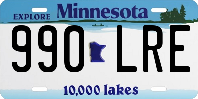 MN license plate 990LRE