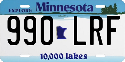 MN license plate 990LRF