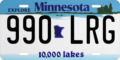 MN license plate 990LRG
