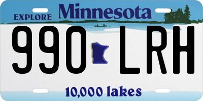 MN license plate 990LRH