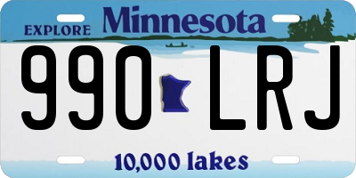 MN license plate 990LRJ