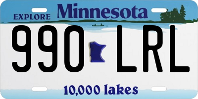 MN license plate 990LRL