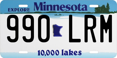 MN license plate 990LRM