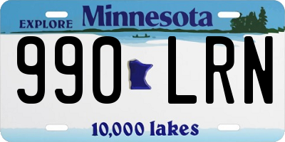 MN license plate 990LRN