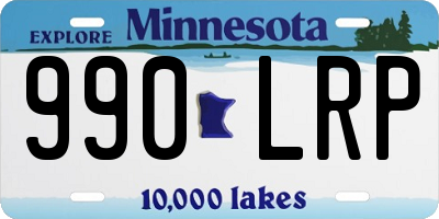 MN license plate 990LRP