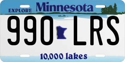 MN license plate 990LRS