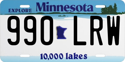 MN license plate 990LRW