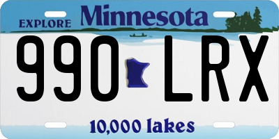 MN license plate 990LRX