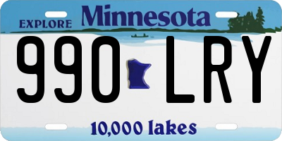 MN license plate 990LRY
