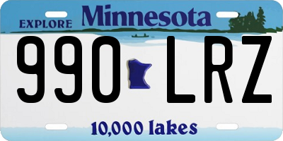 MN license plate 990LRZ
