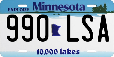 MN license plate 990LSA